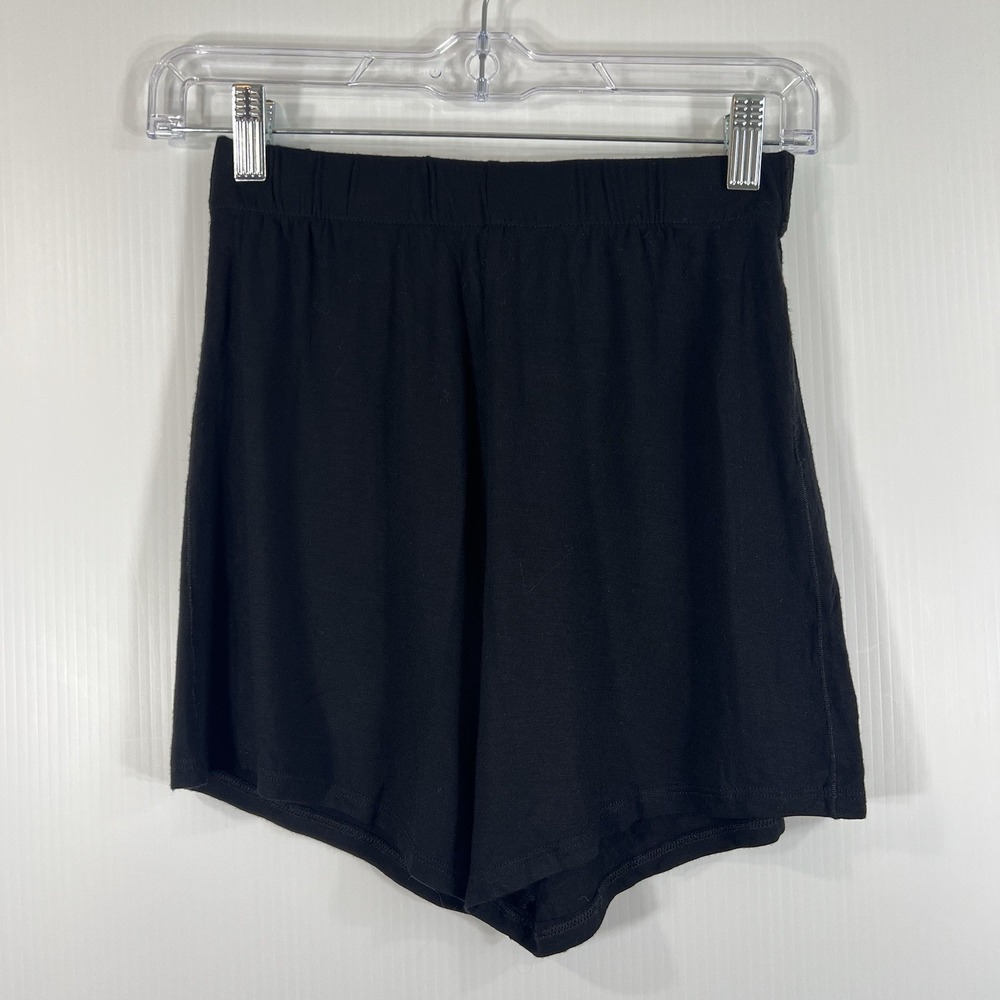 SKIMS Lounge Shorts Size XXS Black Drawstring Sleep Shorts Lightweight Comfy NEW